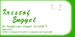 kristof engyel business card